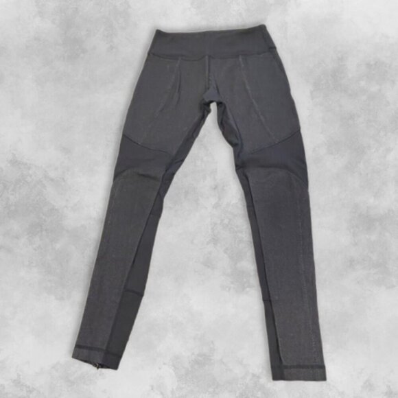 Lululemon Leggings Zippered Ankle Moisture Wicking Stretch Fabric 24” Inseam W 4 - Picture 3 of 6